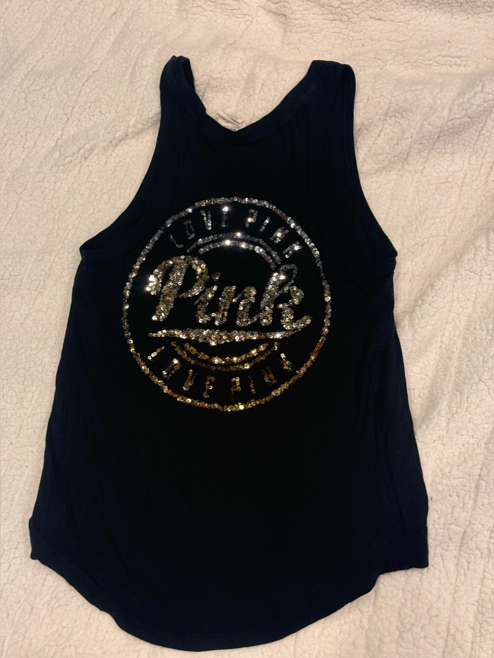 PINK Victoria's Secret Tank Top Size XS Y2K or 2010’s Style Blingy Summer
